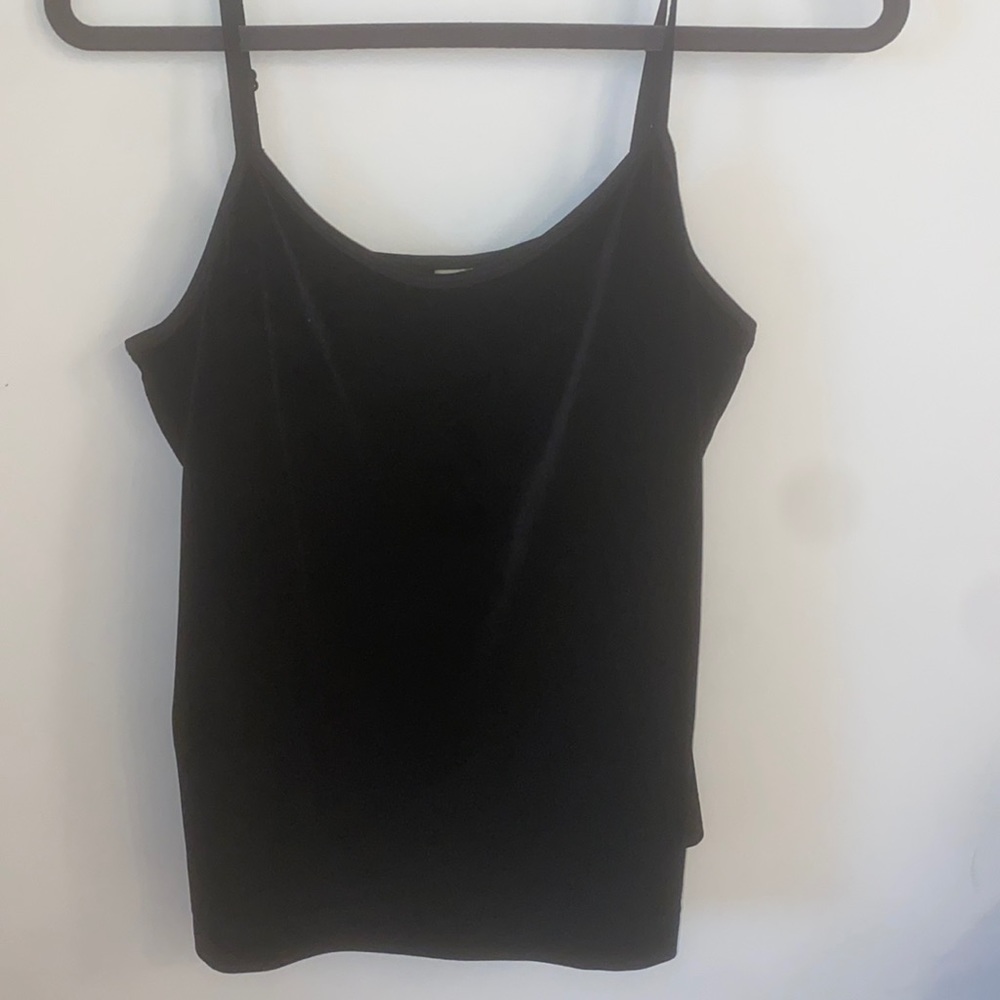 Chicos Womens Black Velvet Adjustable Strap Cami
